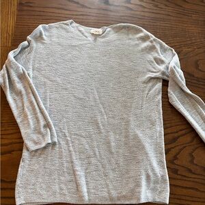 Loft Lou and Grey Light Gray Knit Pullover Sweater